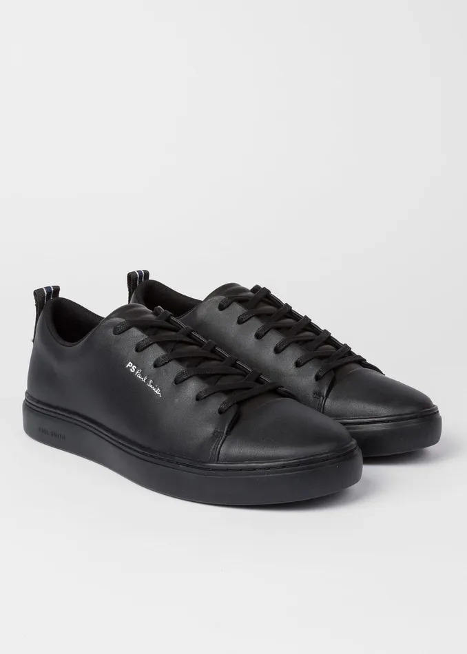 Paul Smith Trainers Mens Black Leather 039Lee039 Trainers Black
