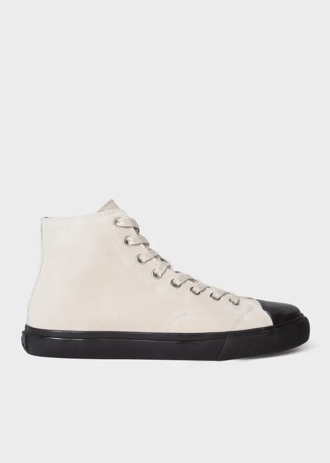 Paul Smith Trainers Mens Ecru Suede 039Carver039 Trainers Ecru