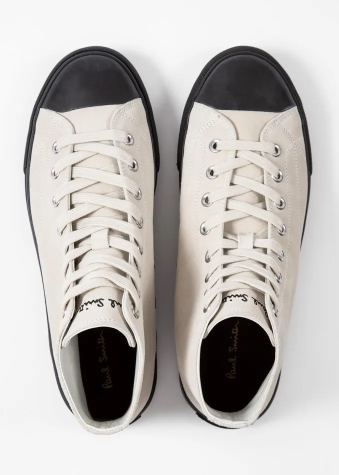 Paul Smith Trainers Mens Ecru Suede 039Carver039 Trainers Ecru