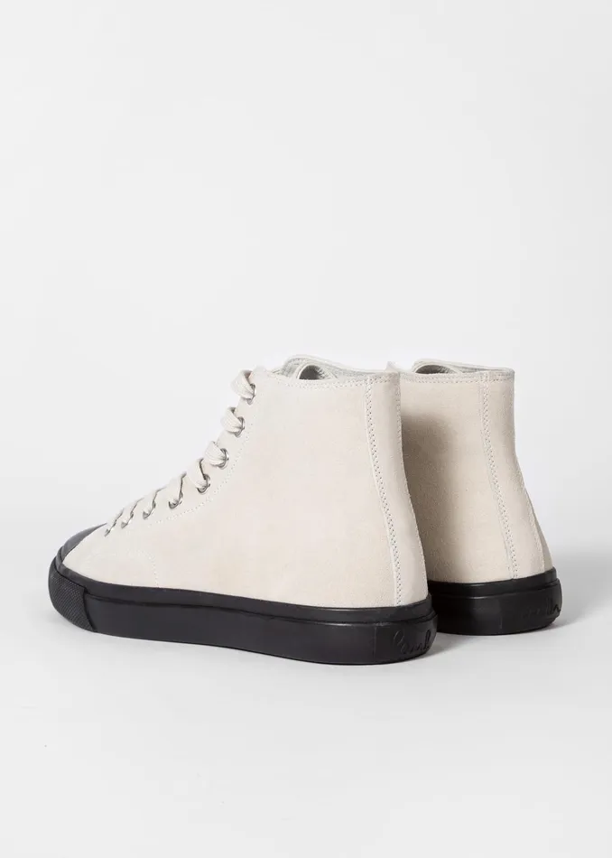 Paul Smith Trainers Mens Ecru Suede 039Carver039 Trainers Ecru