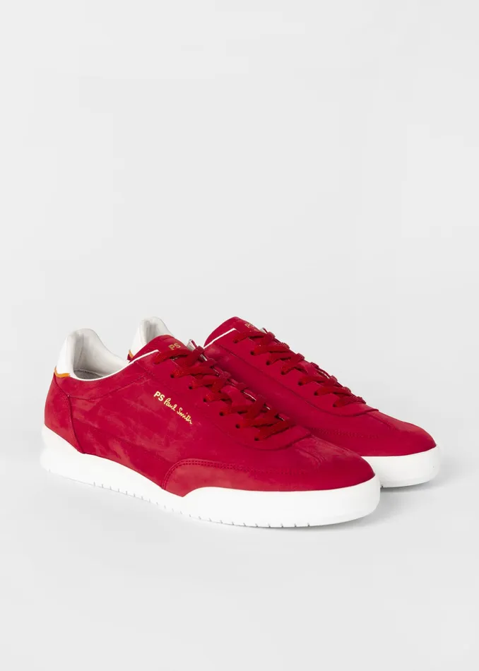Paul Smith Trainers Mens Red Nubuck 039Dover039 Trainers Red