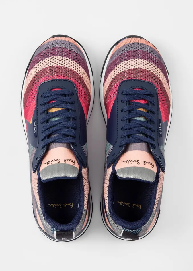Paul Smith Trainers Womens Swirl039 039Rocket039 Recycled Knit Trainers Multicolour