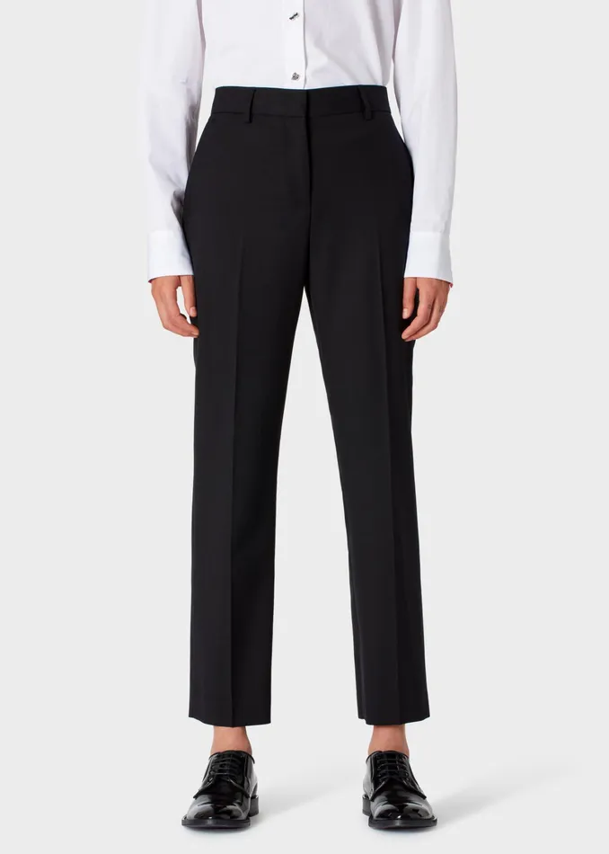 Paul Smith Trousers Womens A Suit To Travel In 8211 Black SlimFit Wool Trousers Black