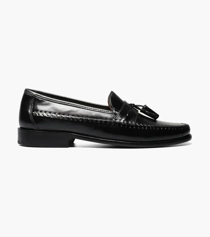 Pazzano Moc Toe Tassel Slip On Black Men Florsheim Dress Shoes