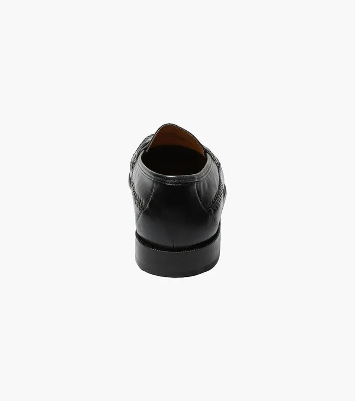 Pazzano Moc Toe Tassel Slip On Black Men Florsheim Dress Shoes