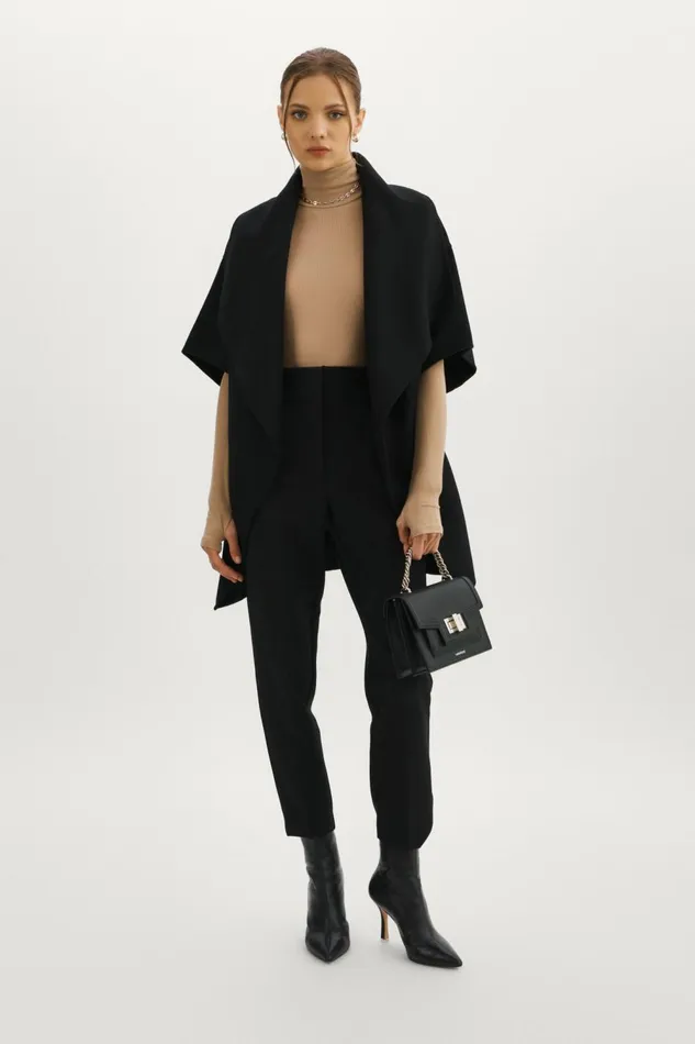 Penelope Double Face Wool Coat Black Women Lamarque BEST SELLERS