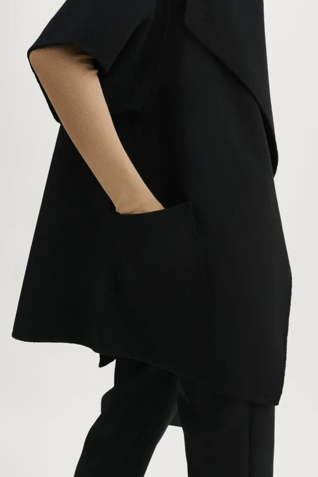 Penelope Double Face Wool Coat Black Women Lamarque BEST SELLERS
