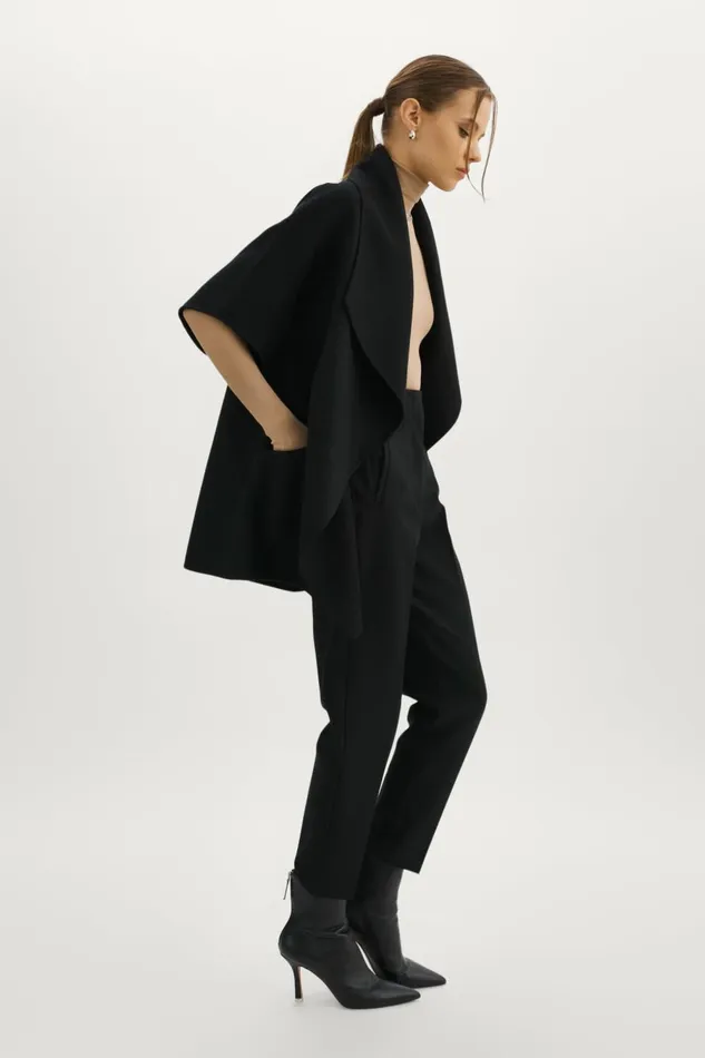 Penelope Double Face Wool Coat Black Women Lamarque BEST SELLERS