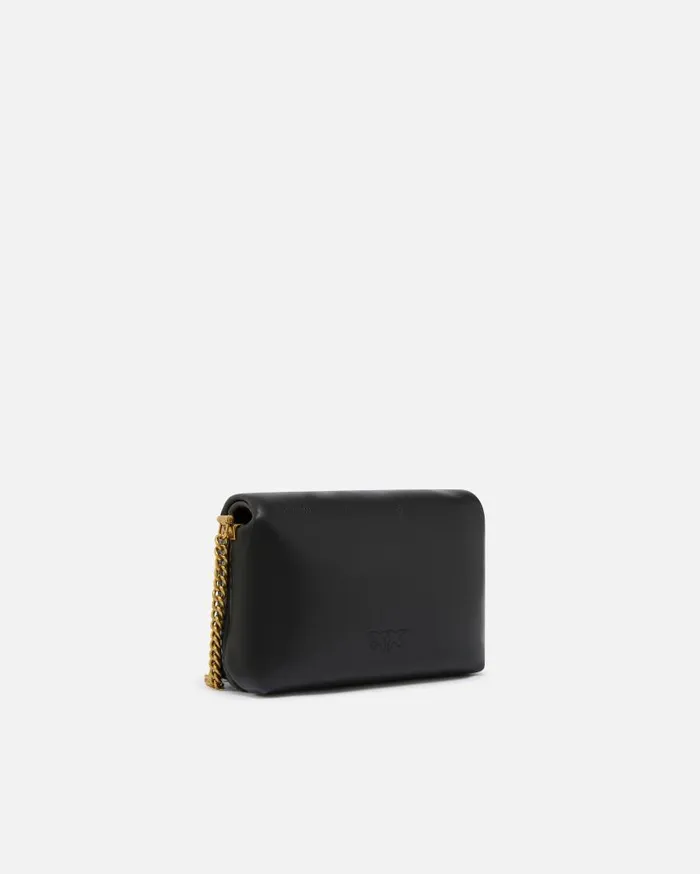Pinko Baby Love Bag Click Puff In Nappa Leather Limo Black Block Colour Women Love Bag Click