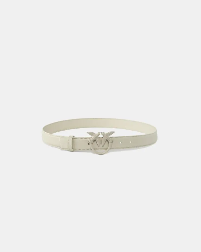Pinko Belt With Colored Buckle 3cm White Whiteblock Colour Women Belts