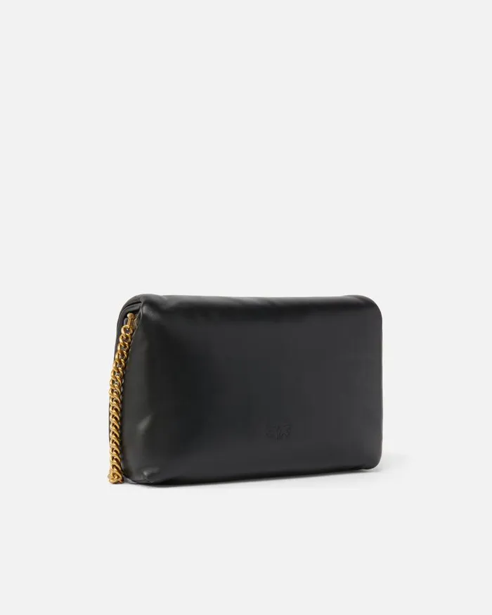 Pinko Classic LoveBag Click Puff Limo Black Block Colour Women Love Bag Click