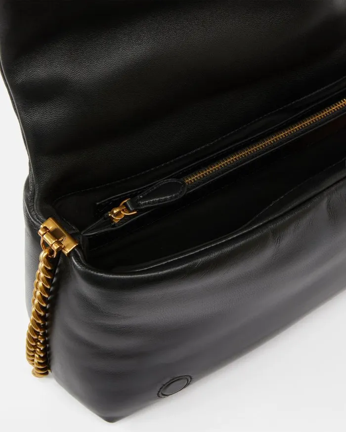 Pinko Classic LoveBag Click Puff Limo Black Block Colour Women Love Bag Click