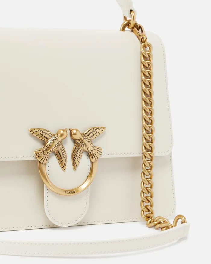 Pinko Classic Love Bag One Top Handle Light Simply Whitewhiteantique Gold Women Love Bag Icons