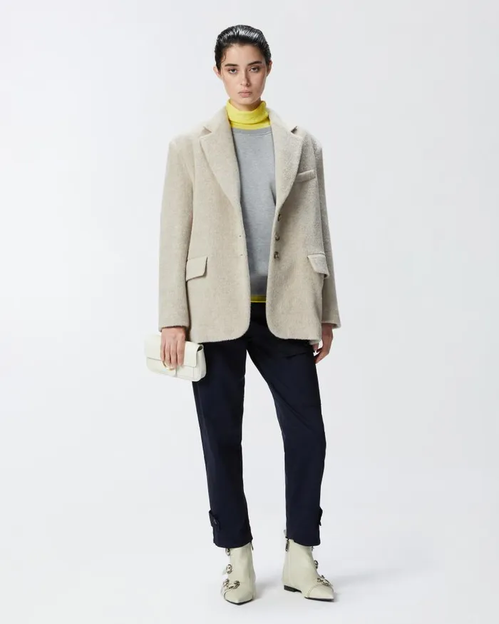 Pinko Crewneck Sweatshirt With Embroidered Logo Drizzle Grey Women Sweatshirts