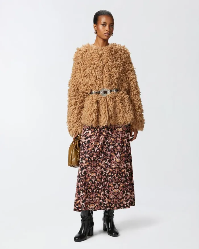 Pinko Faux Fur Coat Brown 8211 Otter Women Outerwear