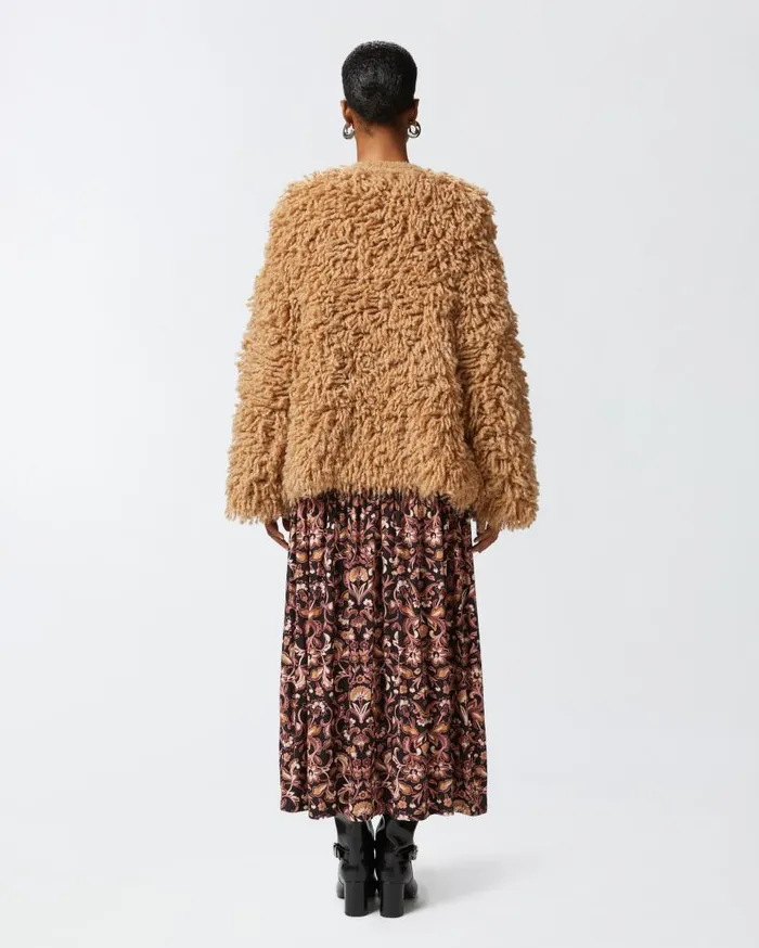 Pinko Faux Fur Coat Brown 8211 Otter Women Outerwear