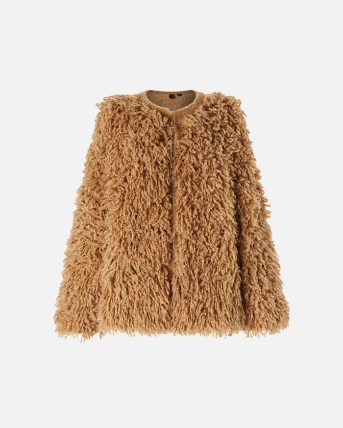 Pinko Faux Fur Coat Brown 8211 Otter Women Outerwear