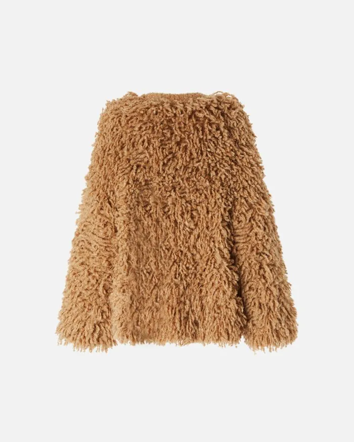 Pinko Faux Fur Coat Brown 8211 Otter Women Outerwear