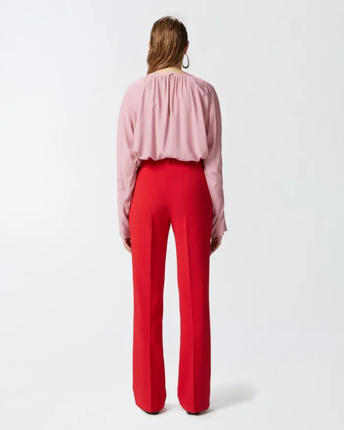 Pinko Flowing Vneck Blouse Pinkpolignac Women Shirts And Blouses