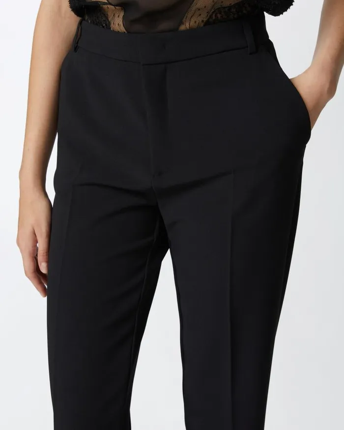 Pinko Highwaisted Slightly Flared Trousers Limo Black Women Trousers