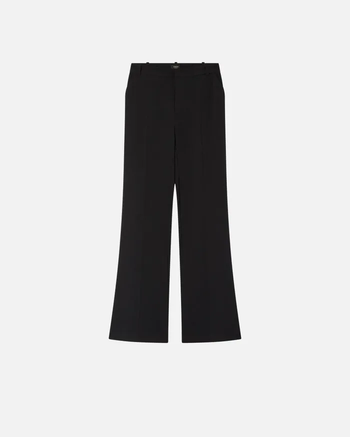 Pinko Highwaisted Slightly Flared Trousers Limo Black Women Trousers