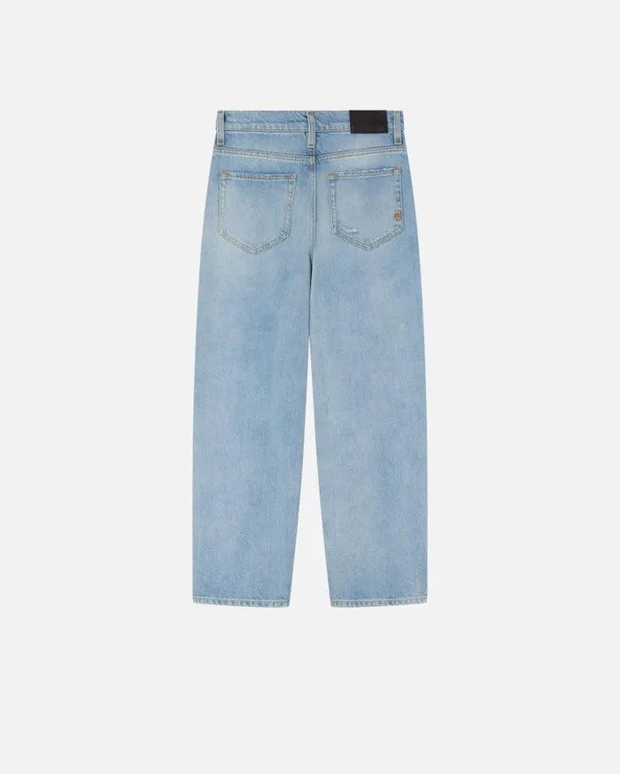 Pinko Jeans With Relaxed Rips Light Vintage Wash Women Jeans