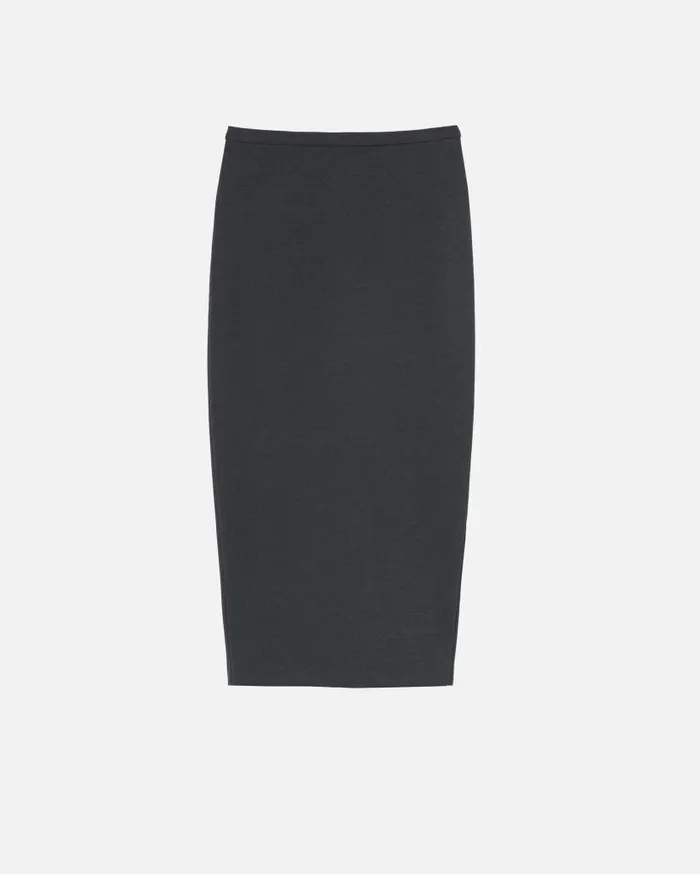 Pinko Long Pencil Skirt With Slit Greycrow Women Skirts