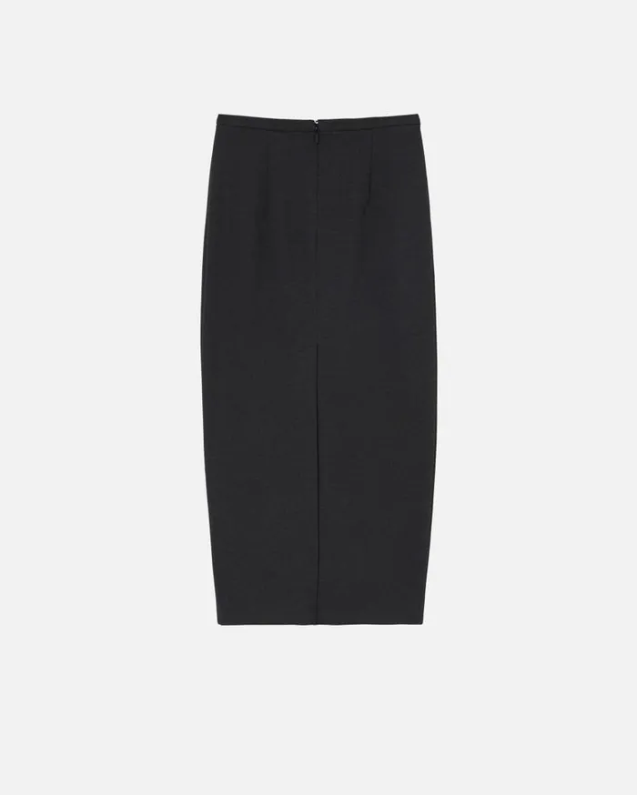 Pinko Long Pencil Skirt With Slit Greycrow Women Skirts