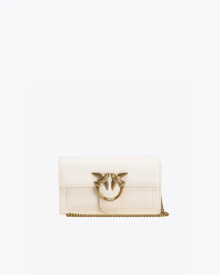 Pinko Love Bag One Wallet Simply Whitewhiteantique Gold Women Love Bag Icons