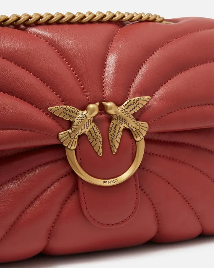 Pinko Love Bag Puff Large Butterfly Quilt Crossbody Bag Red Ochreantiquegold Women Crossbody Bags