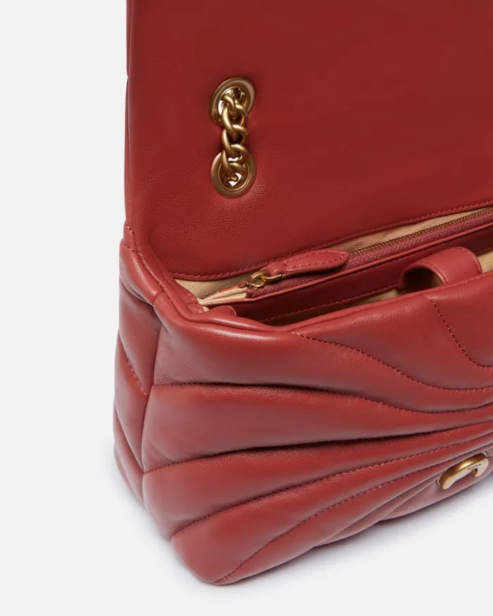 Pinko Love Bag Puff Large Butterfly Quilt Crossbody Bag Red Ochreantiquegold Women Crossbody Bags