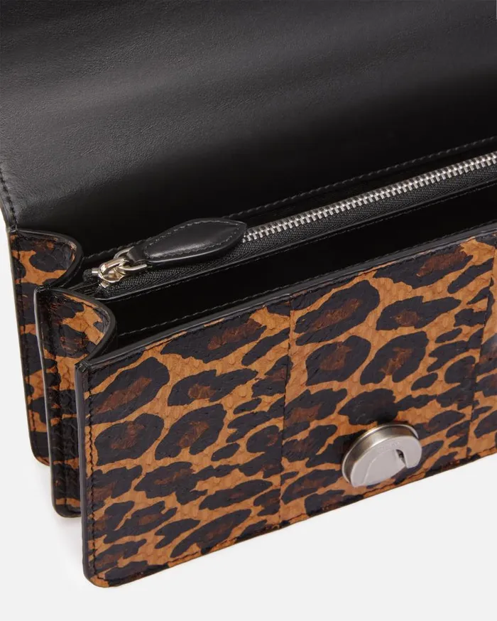 Pinko Love Bag With Spotted Reptile Leather Galleria Goldblackold Silver Women Crossbody Bags
