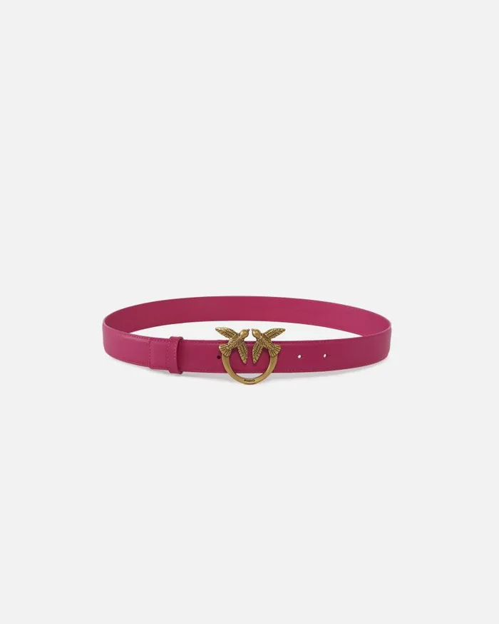 Pinko Love Birds Leather Belt 3cm Pinko Pinkantique Gold Women Belts