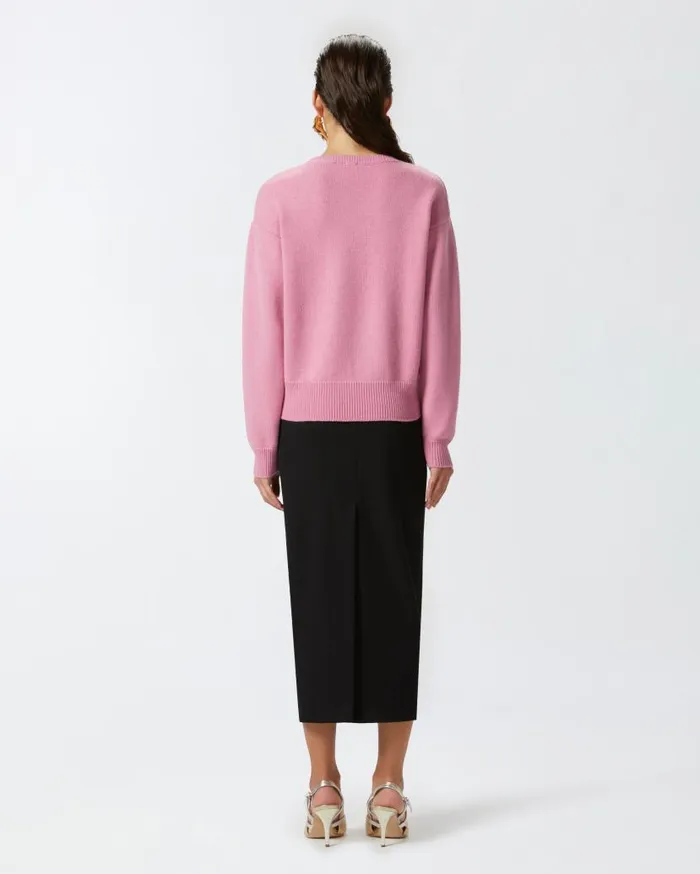 Pinko Love Birds Pullover Pinkbrown Women Knitwear