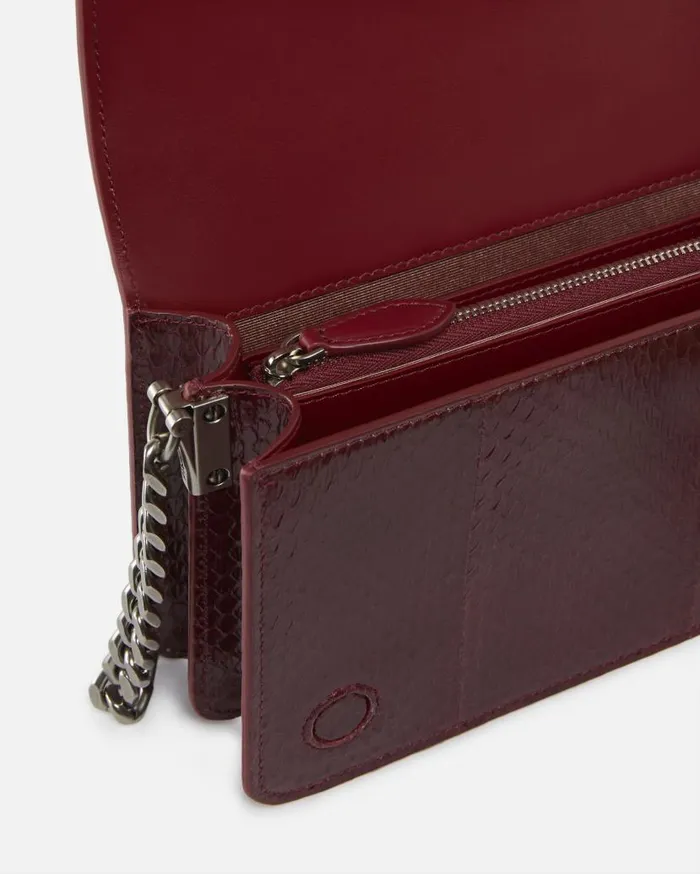 Pinko Mini Love Bag Crossbody Bag In Glossy ReptileGalleria Cordovan Tanold Silver Women Limited Edition