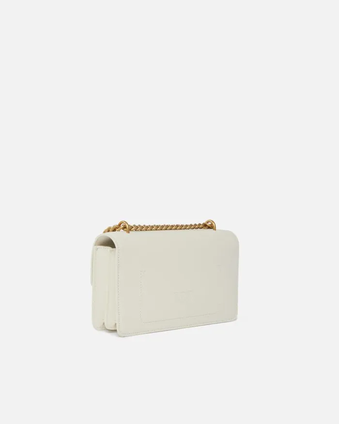 Pinko Mini Love Bag One Simply Whitewhiteantique Gold Women Shoulder Bags