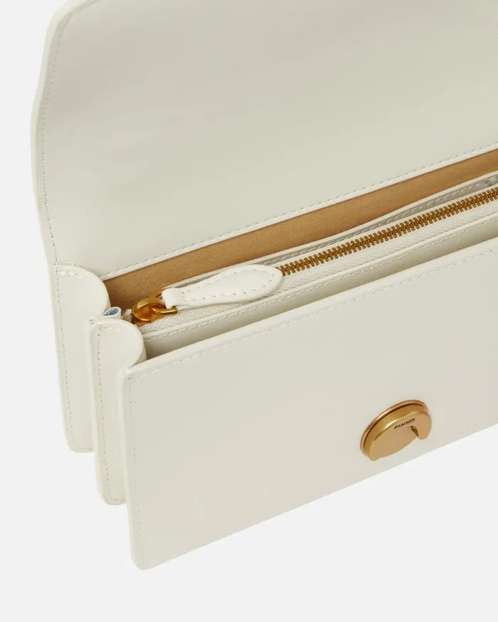 Pinko Mini Love Bag One Simply Whitewhiteantique Gold Women Shoulder Bags