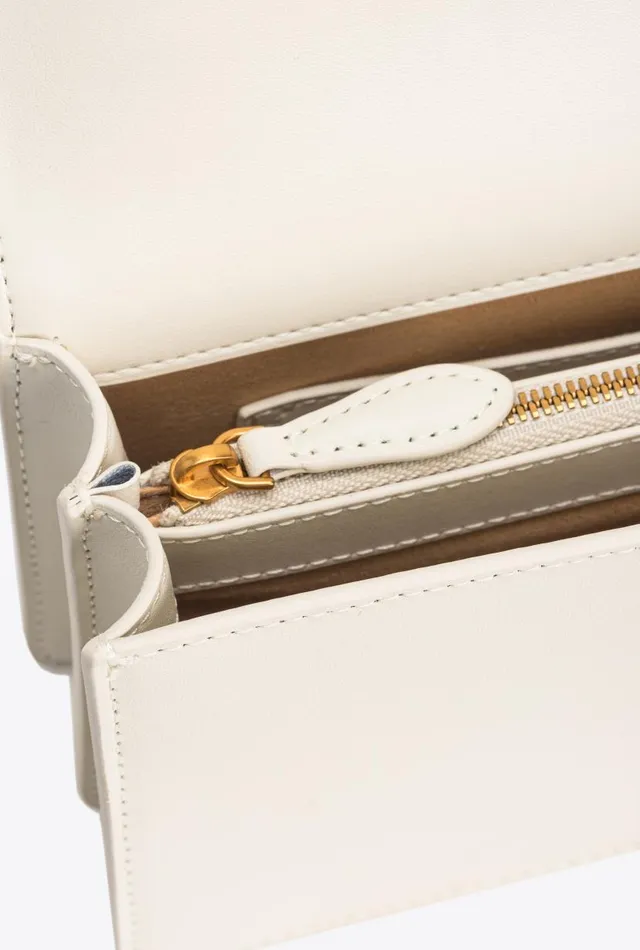 Pinko Mini Love Bag One Simply Whitewhiteantique Gold Women Shoulder Bags