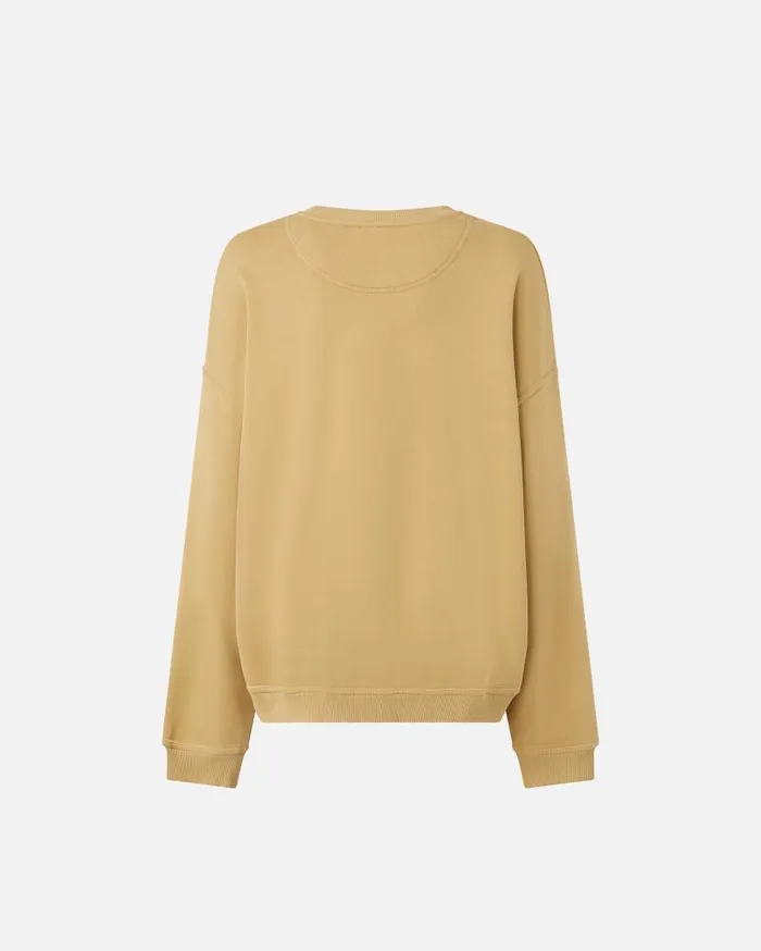 Pinko Oversized Sweatshirt WithAtelier Print Beige Women Sweatshirts