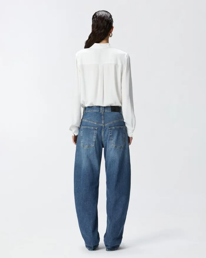 Pinko Shirt In Silkblend Crepe De Chine Vanilla Icecream White Women Shirts And Blouses