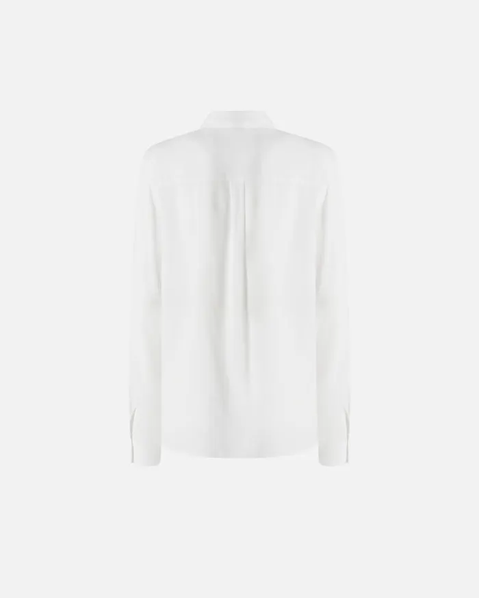 Pinko Shirt In Silkblend Crepe De Chine Vanilla Icecream White Women Shirts And Blouses