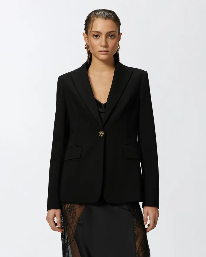 Pinko Singlebreasted Blazer Limo Black Women Jackets