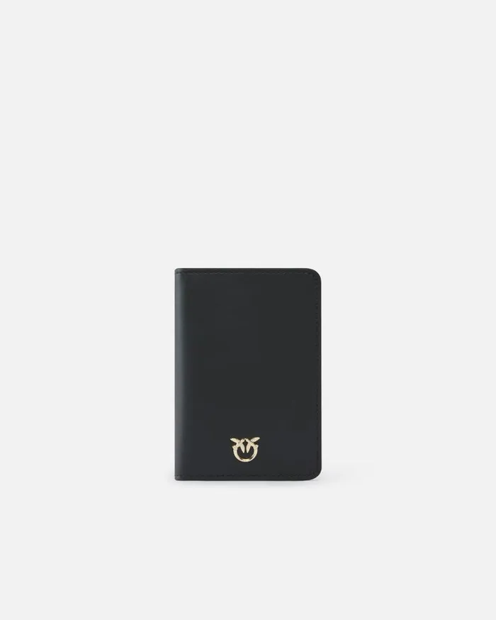 Pinko Smooth Leather Passport HolderGalleria Blacklight Gold Women Limited Edition