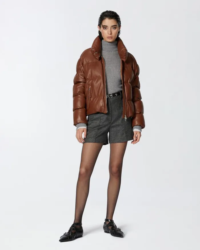Pinko Textured Tailored Shorts Blackgrey Women Trousers