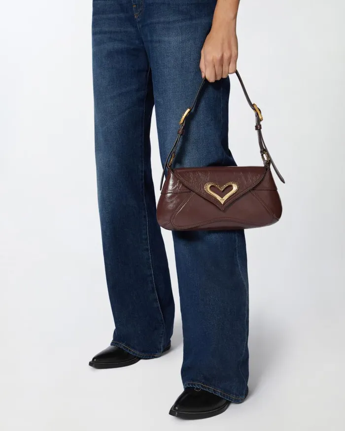 Pinko Vintage Leather 520 Shoulder Bag Choc Bitterantiquegold Women Shoulder Bags