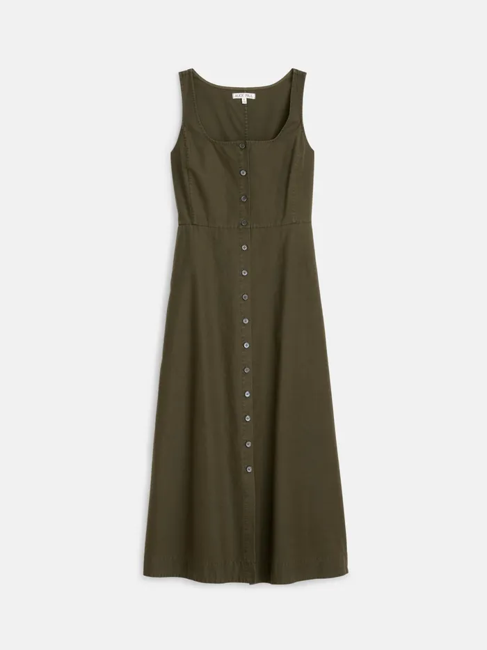 Piper Dress Military Olive Women Alex Mill Dresses Skirts
