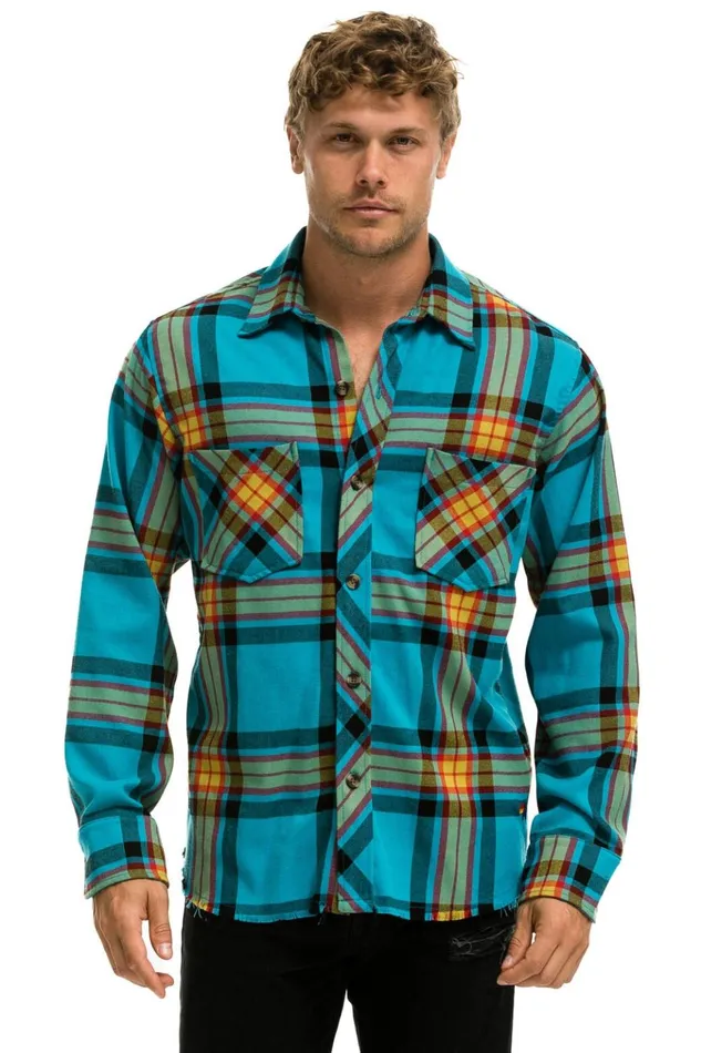 PLAID FLANNEL LIGHT WEIGHT UNISEX WESTERN SHIRT 8211 JACKSON PLAID Men Aviator Nation Tees