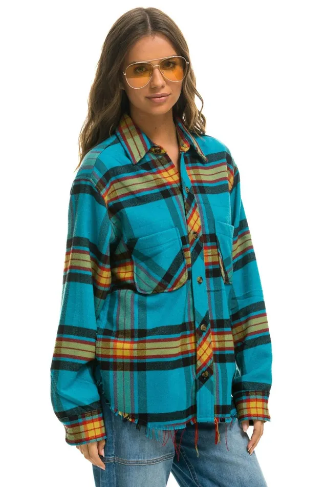 PLAID FLANNEL LIGHT WEIGHT UNISEX WESTERN SHIRT 8211 JACKSON PLAID Men Aviator Nation Tees