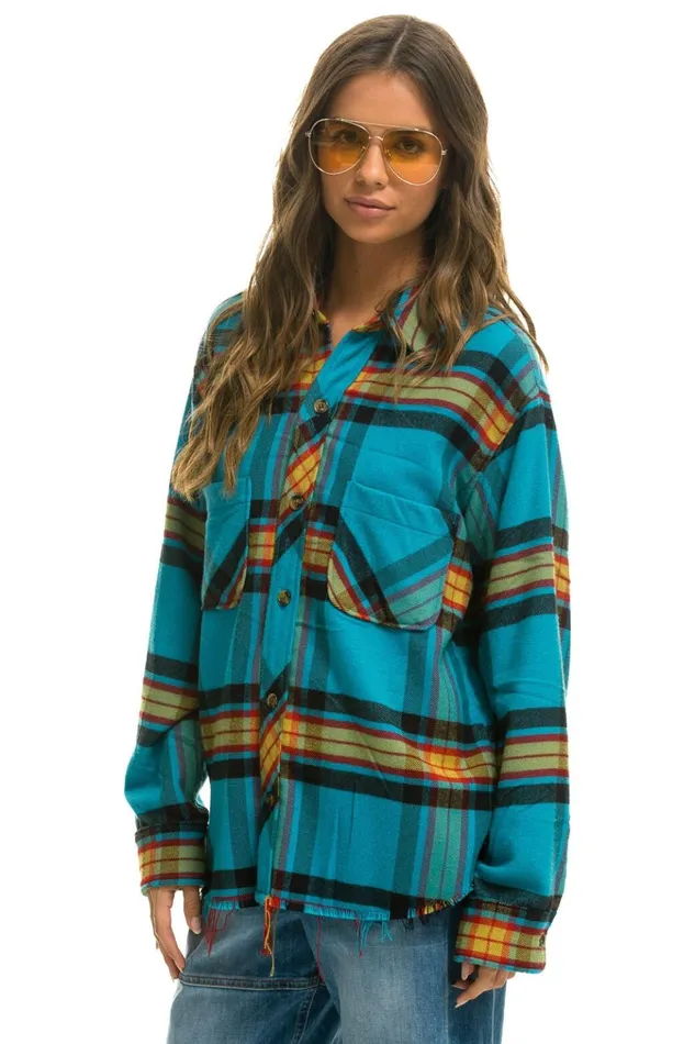 PLAID FLANNEL LIGHT WEIGHT UNISEX WESTERN SHIRT 8211 JACKSON PLAID Men Aviator Nation Tees