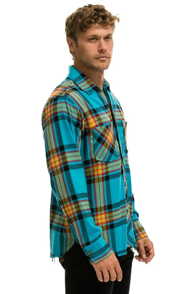 PLAID FLANNEL LIGHT WEIGHT UNISEX WESTERN SHIRT 8211 JACKSON PLAID Men Aviator Nation Tees